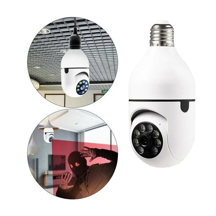 Camera IP Jortan JT-8177, Wi-Fi, Full HD, 360°/90°, alimentare soclu bec (E27) — varianta 3