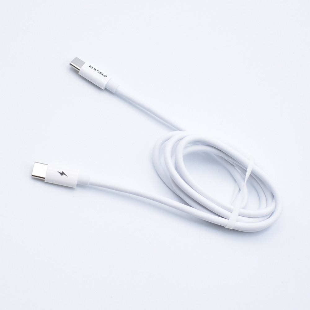 Cablu de date si incarcare Type-C to Type-C JXL-232, 18W, alb — varianta 3