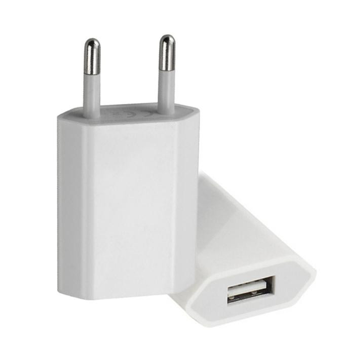 Incarcator casa cu port USB, 1A, dimensiuni reduse, alb — 2