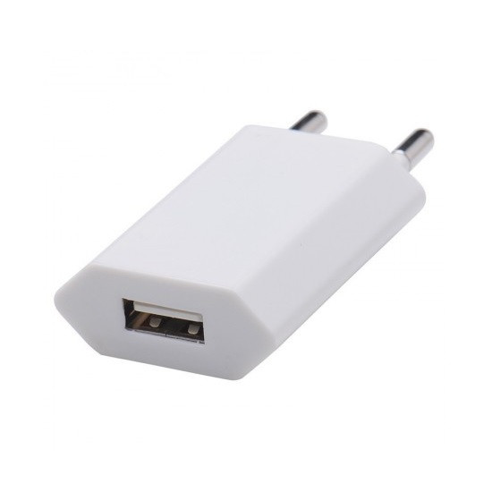 Incarcator casa cu port USB, 1A, dimensiuni reduse, alb — 4