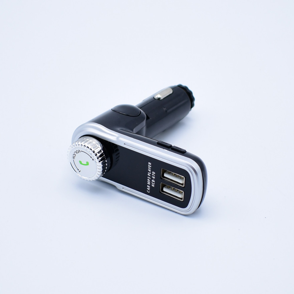 Modulator FM Kbroad KCB-670, Bluetooth, AUX, 2 porturi USB, handsfree, negru/argintiu — varianta 3