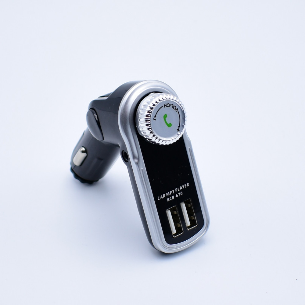 Modulator FM Kbroad KCB-670, Bluetooth, AUX, 2 porturi USB, handsfree, negru/argintiu — varianta 5