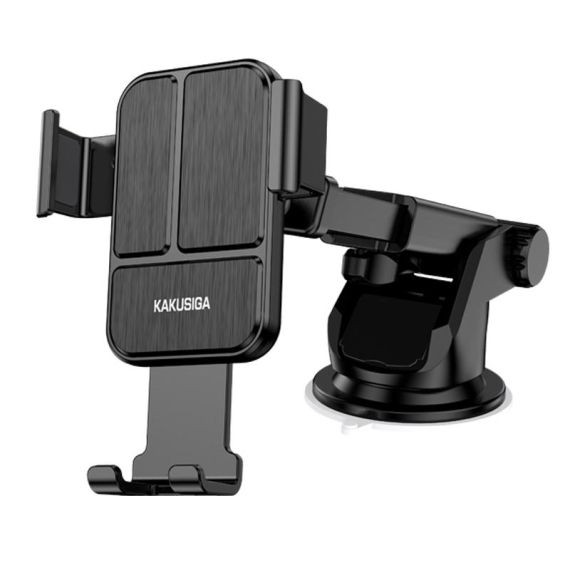 Suport auto KAKU KSC-715B, cleme laterale, MultiAngle, brat telescopic, prindere pe bord/parbriz, negru — 2