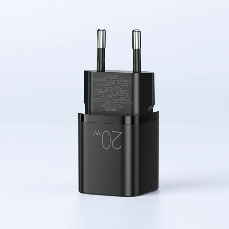 Incarcator casa Joyroom L-QP207, 20W, 1 x USB-C, 1 x USB-A, PD, QC 3.0, negru — varianta 3