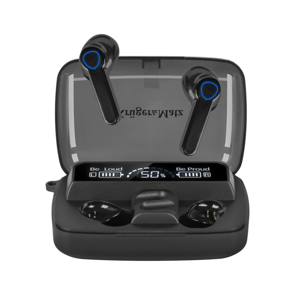 Casti TWS (true wireless) Kruger & Matz M19, Bluetooth 5.3, touch control, negre — varianta 2