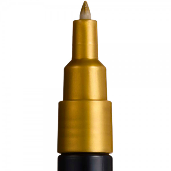 Marker UNI Posca PC-1M, varf rotund, 0.7mm auriu — 2