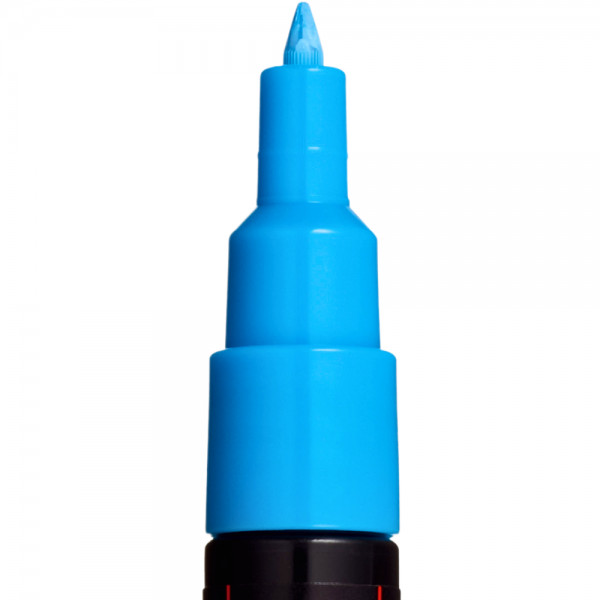 Marker UNI Posca PC-1M, varf rotund, 0.7mm albastru deschis — 2