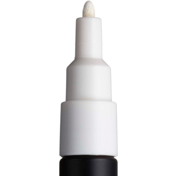 Marker UNI Posca alb PC-3M, varf rotund, 0.9-1.3mm — 2
