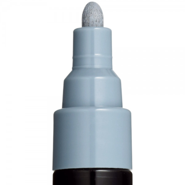 Marker UNI Posca PC-5M, varf rotund, 1.8-2.5mm gri — 2