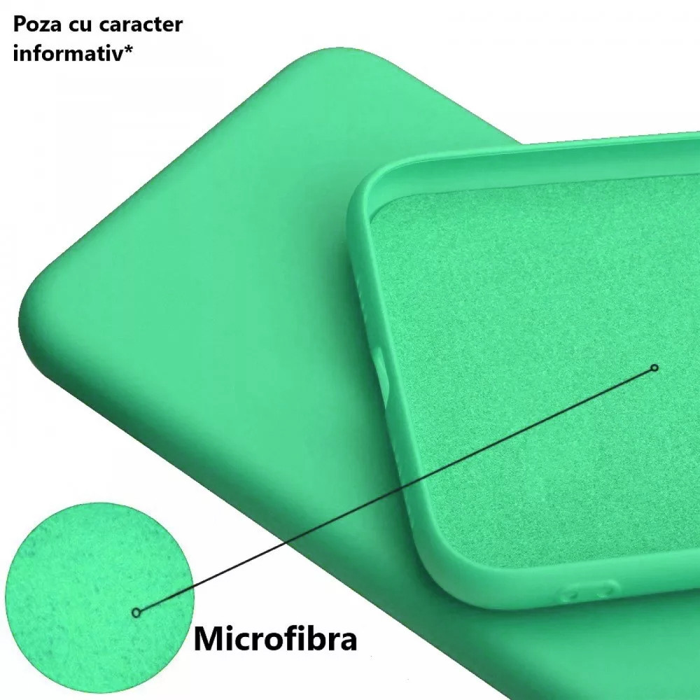 Husa Samsung Galaxy S21 FE Luxury Silicone, catifea in interior, protectie camere, turcoaz — varianta 2