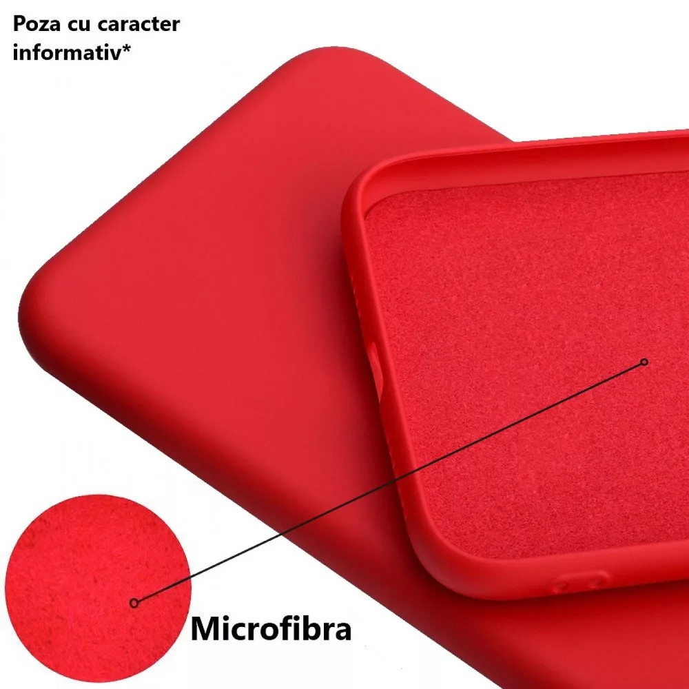 Husa Samsung Galaxy A41 Luxury Silicone, catifea in interior, rosu — varianta 2