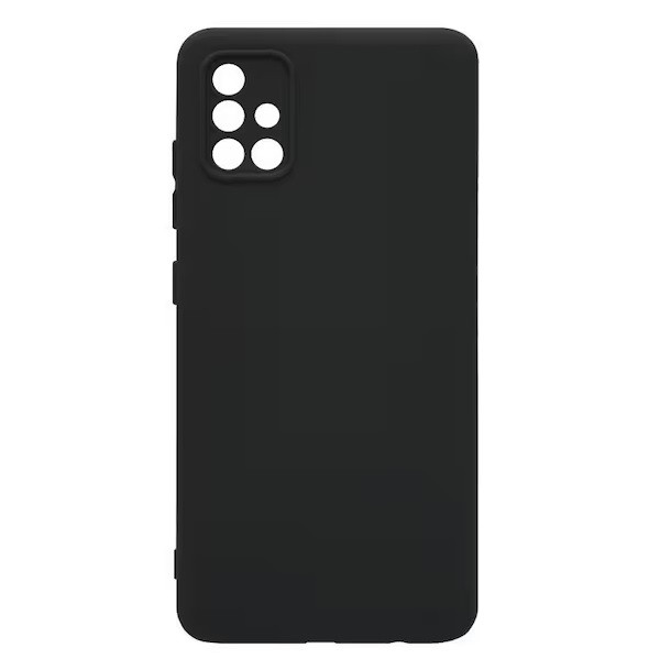 Husa Samsung Galaxy A51 Luxury Silicone, catifea in interior, protectie camere, negru — varianta 2