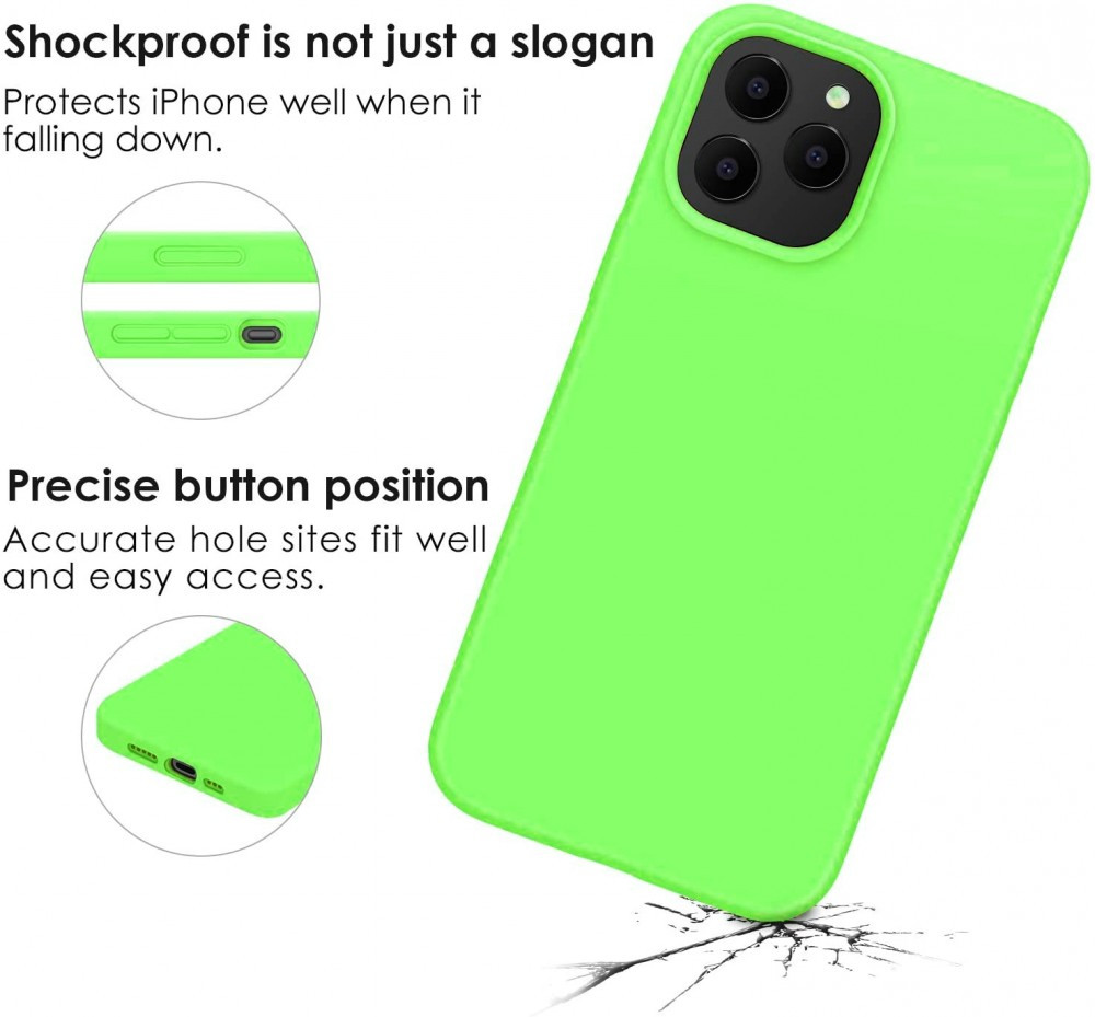 Husa Samsung Galaxy M30s Luxury Silicone, catifea in interior, verde neon — varianta 2