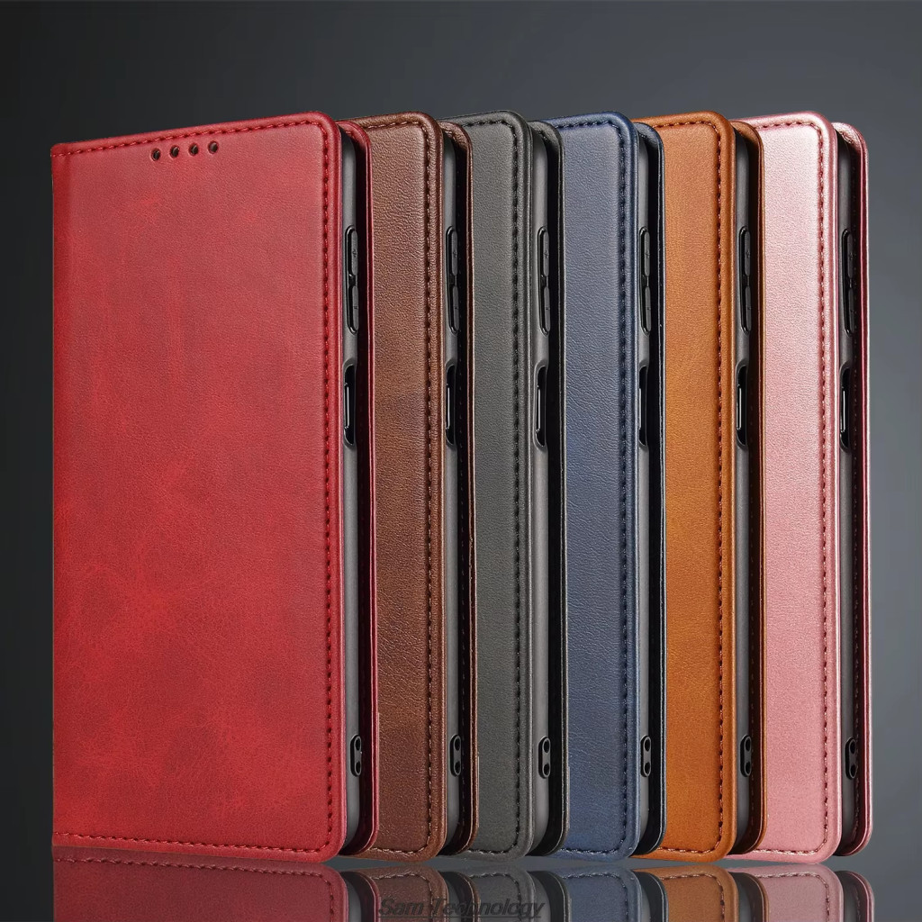 Husa Samsung Galaxy A05s, Elegant Book Case, inchidere magnetica, maro — 5
