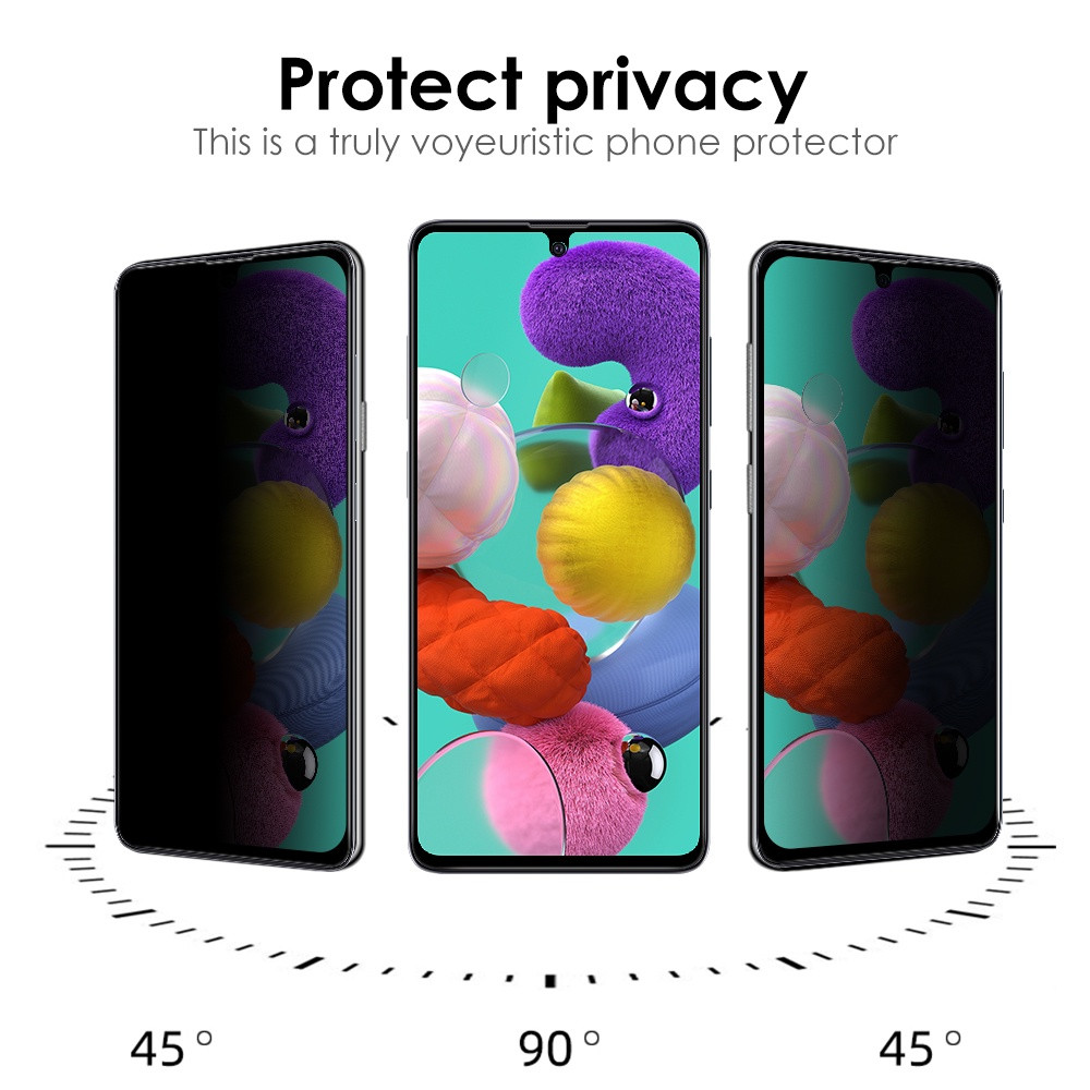 Folie de protectie Xiaomi Redmi 8 / Redmi 8A, Privacy Ceramic, margini negre — 3