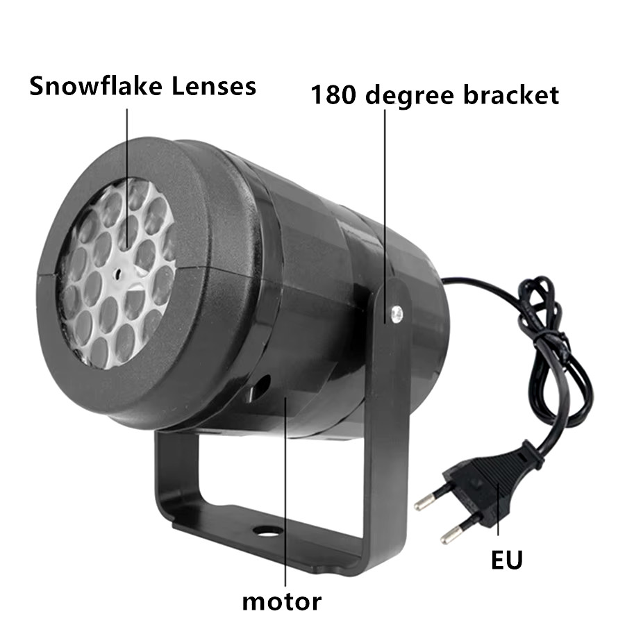 Proiector LED RD-C187, interior/exterior, motive Craciun, alimentare USB, negru — varianta 2