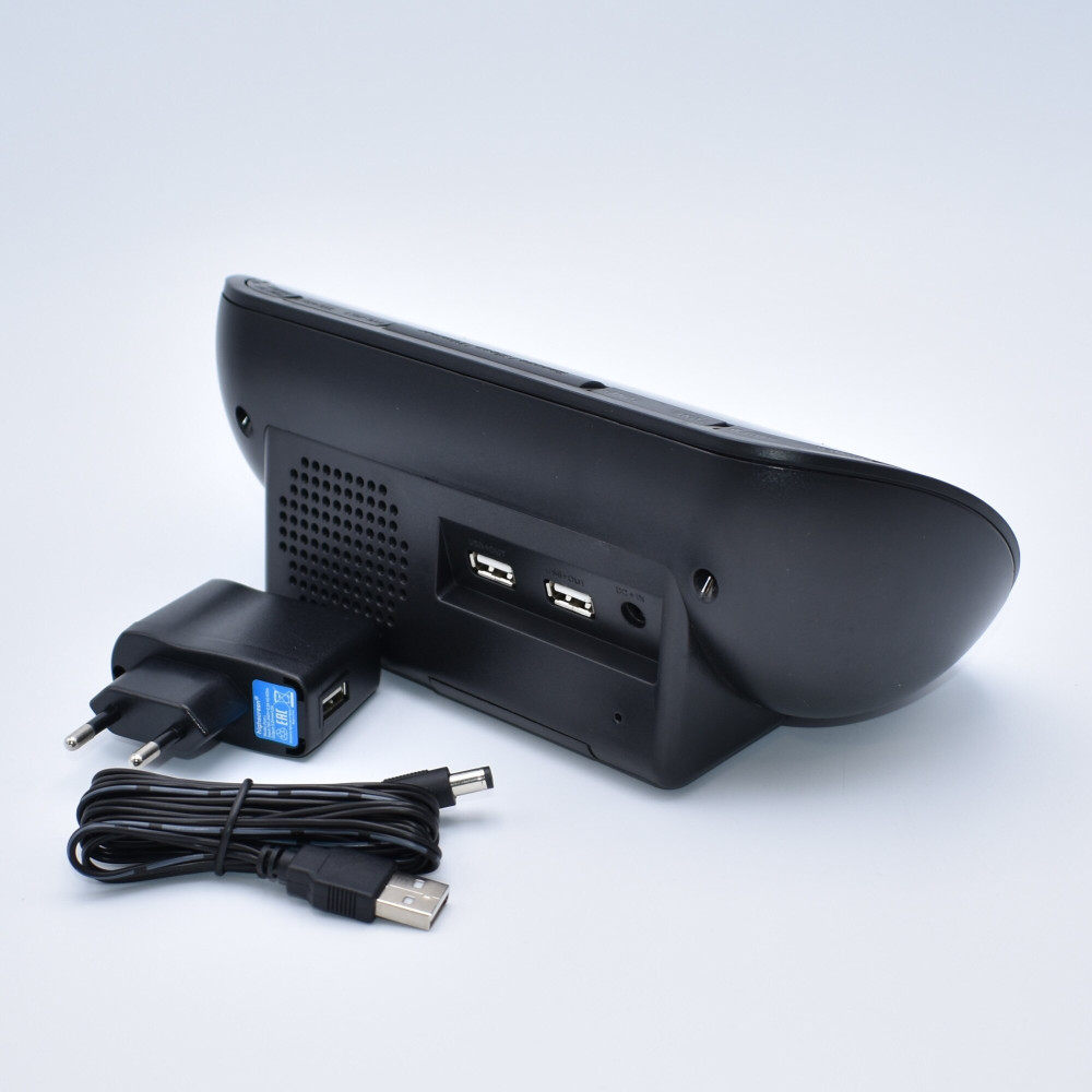 Radio AM/FM cu ceas ONN RT-4507, ecran LED, alarma, 2 porturi incarcare USB, negru — varianta 3