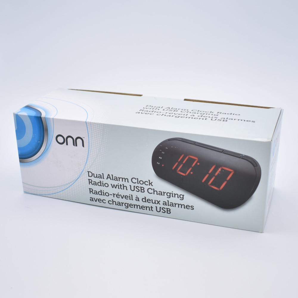 Radio AM/FM cu ceas ONN RT-4507, ecran LED, alarma, 2 porturi incarcare USB, negru — varianta 4