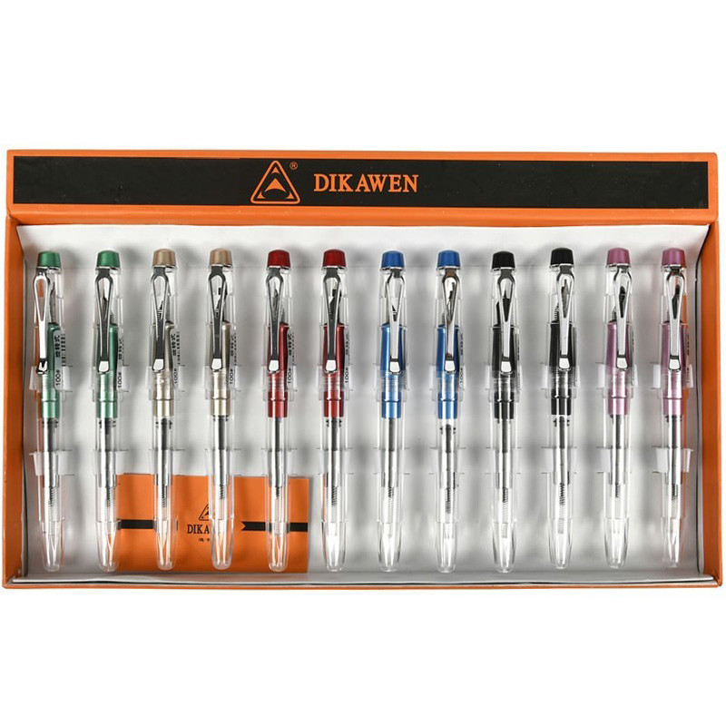 Stilou CNX 100, alimentare pompita, corp plastic transparent, clips metalic argintiu, rosu — 2
