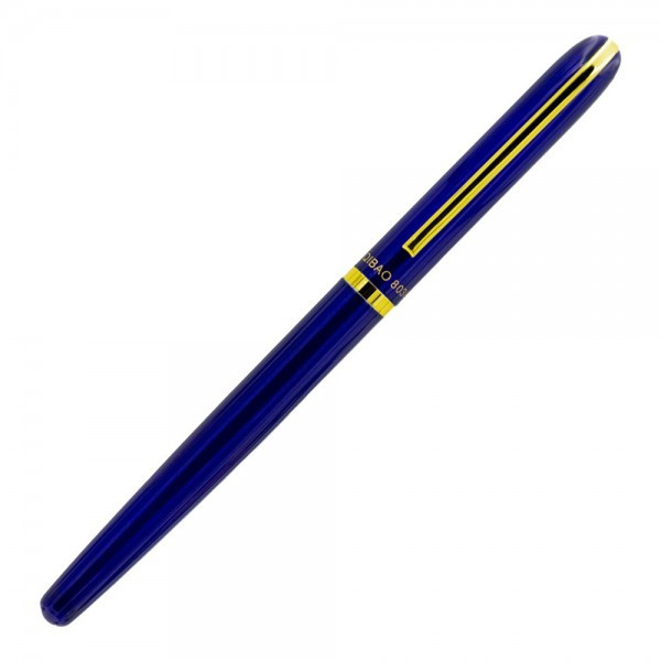Stilou CNX 8038, penita ascunsa, alimentare pompita, albastru/auriu — varianta 2