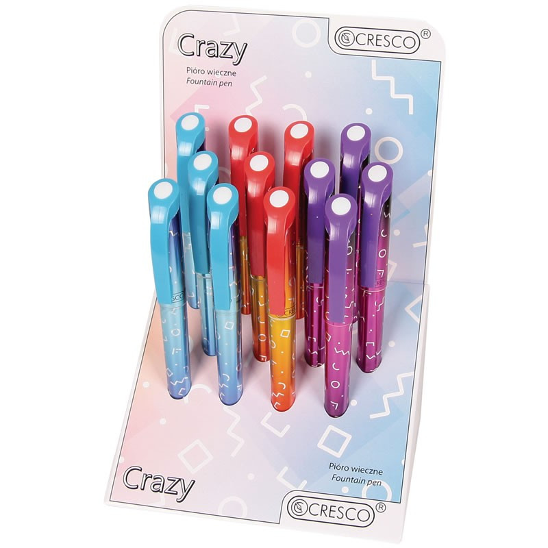 Stilou Cresco Crazy Grafix, penita iridium, alimentare rezerve, corp plastic, portocaliu — 2