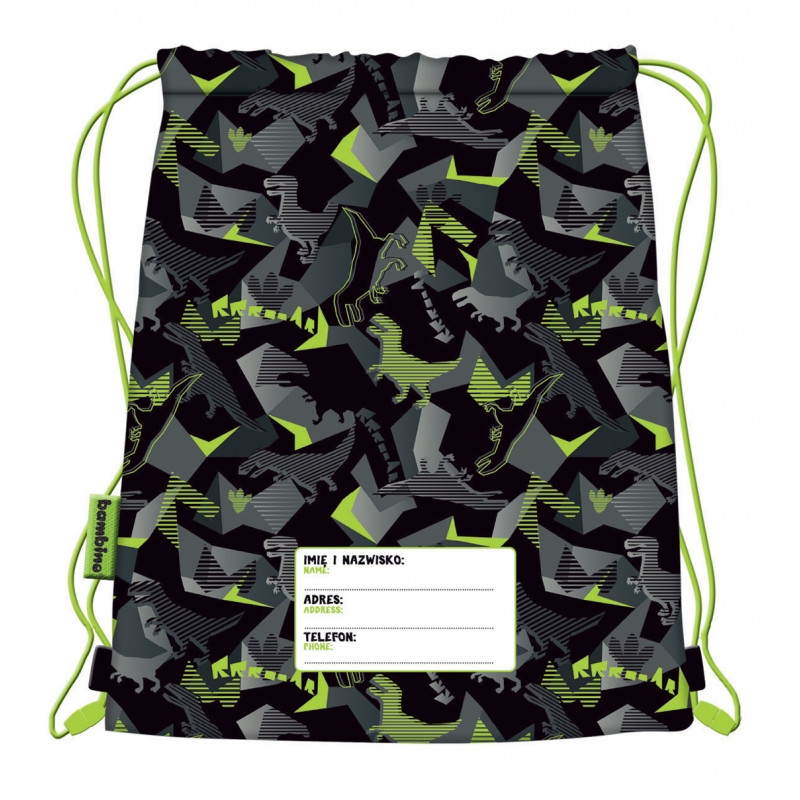 Sac cu snur pentru copii Bambino T-Rex, 32 x 43.5 cm — varianta 2