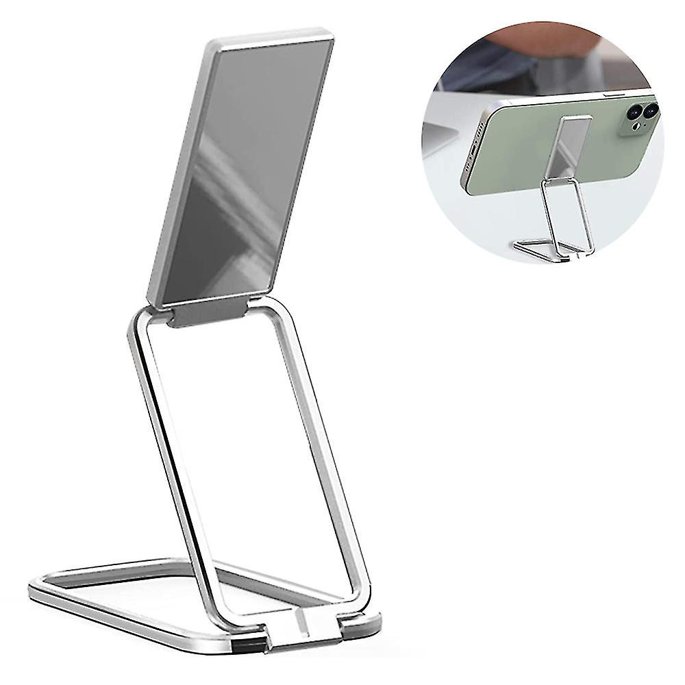 Stand metalic pliabil, prindere adeziva, compatibil telefoane si tablete PC, rose gold — varianta 2