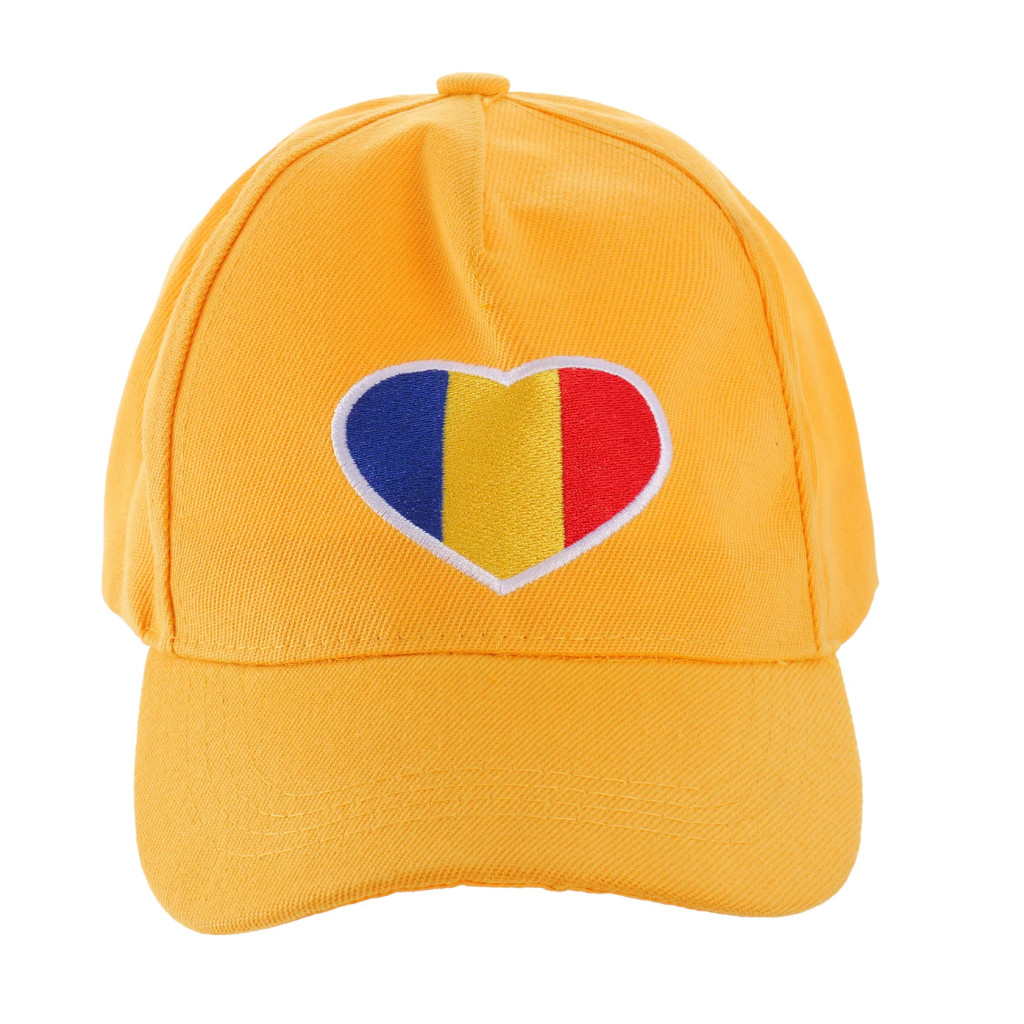 Sapca galbena inima tricolor ROMANIA — 3