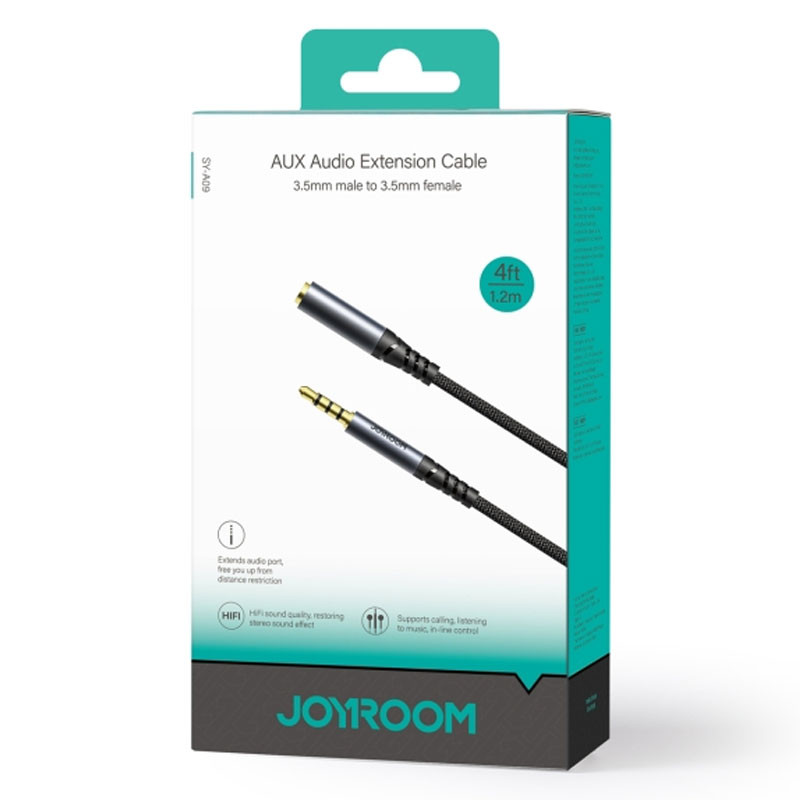 Extensie cablu audio auxiliar / AUX / jack 3.5 mm Joyroom SY-A09, 1.2 metri, negru — 7