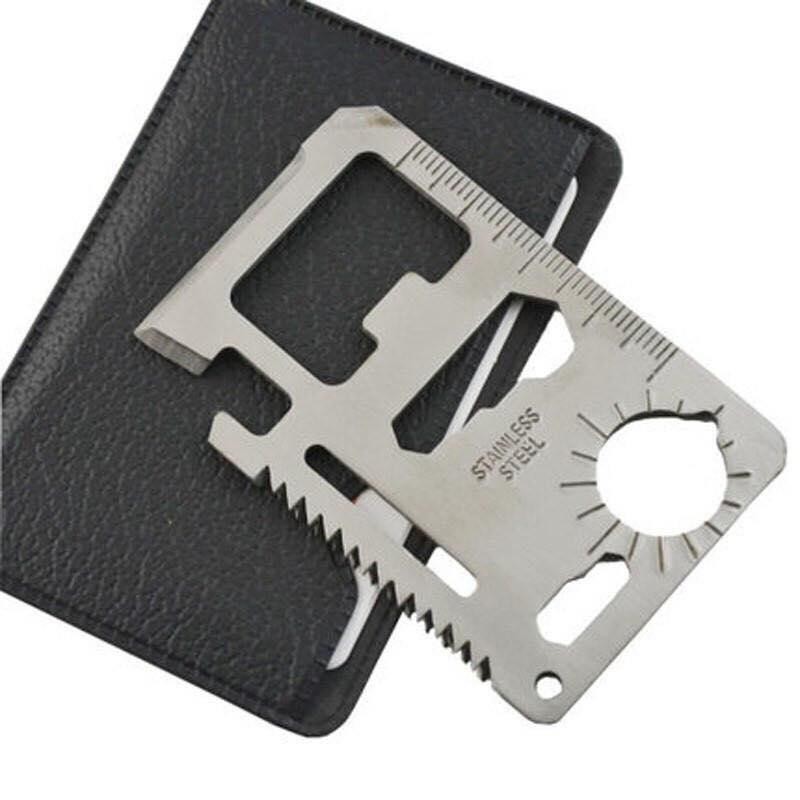 Card multifunctional de supravietuire 11 in 1, husa inclusa, negru — varianta 2