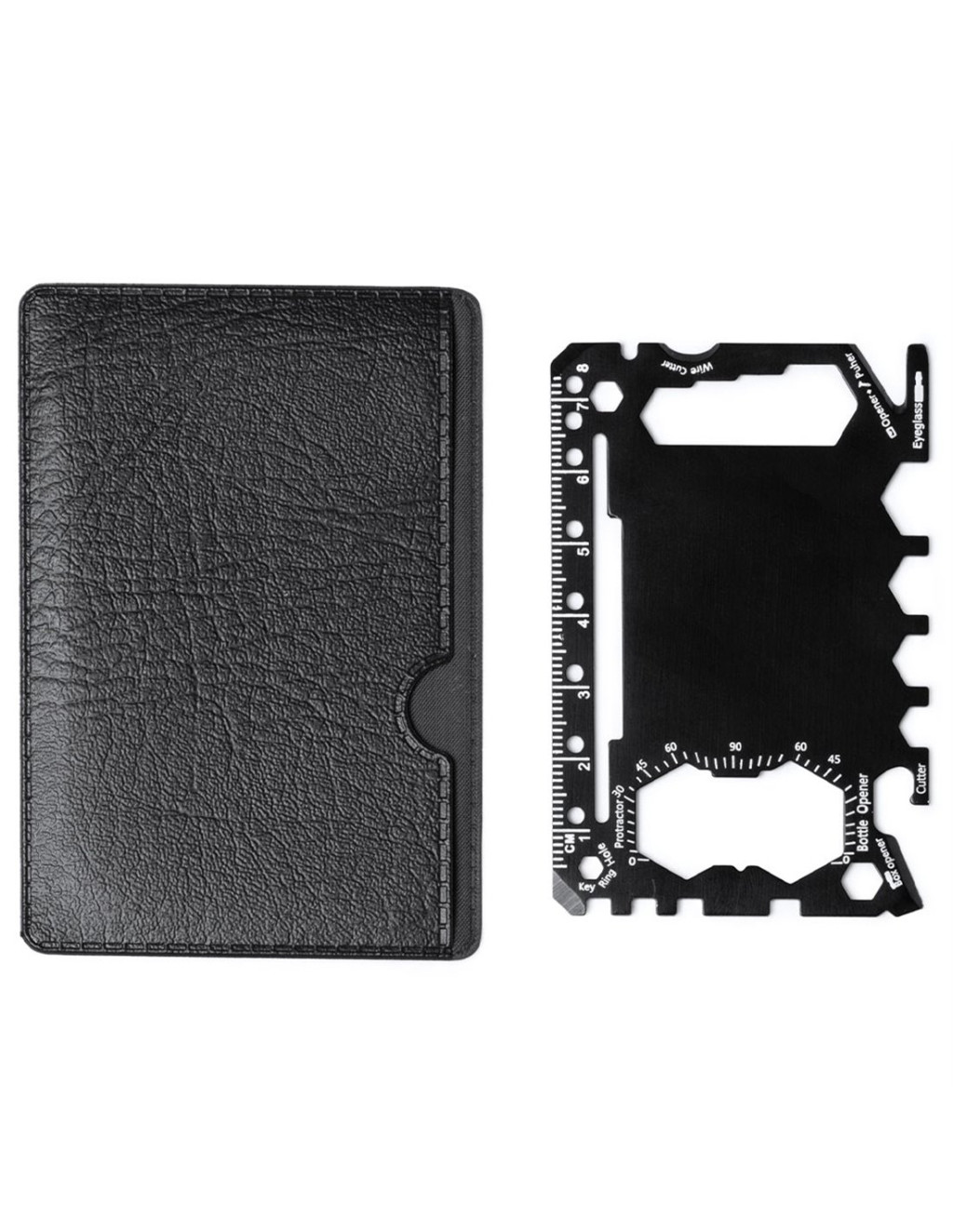 Card multifunctional de supravietuire 23 in 1, husa inclusa, negru — varianta 2