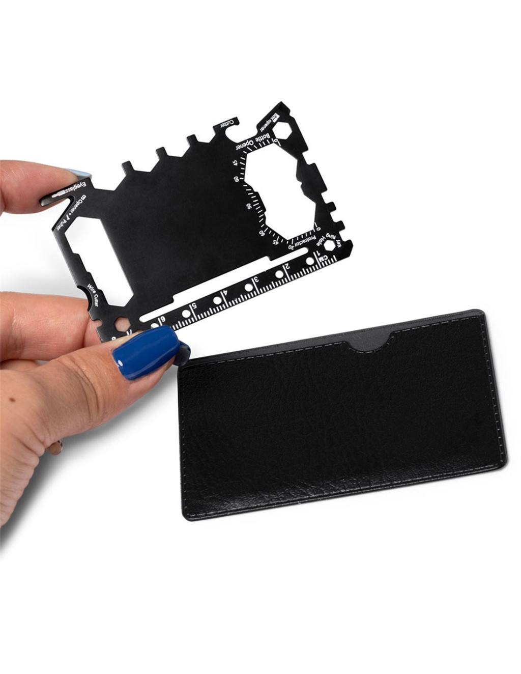 Card multifunctional de supravietuire 23 in 1, husa inclusa, negru — varianta 3