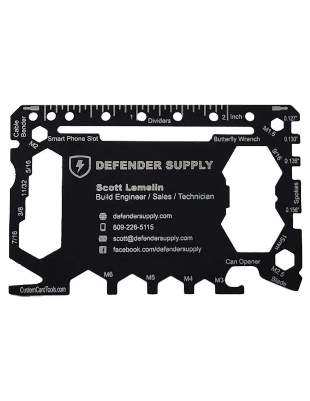 Card multifunctional de supravietuire 23 in 1, husa inclusa, negru — varianta 4