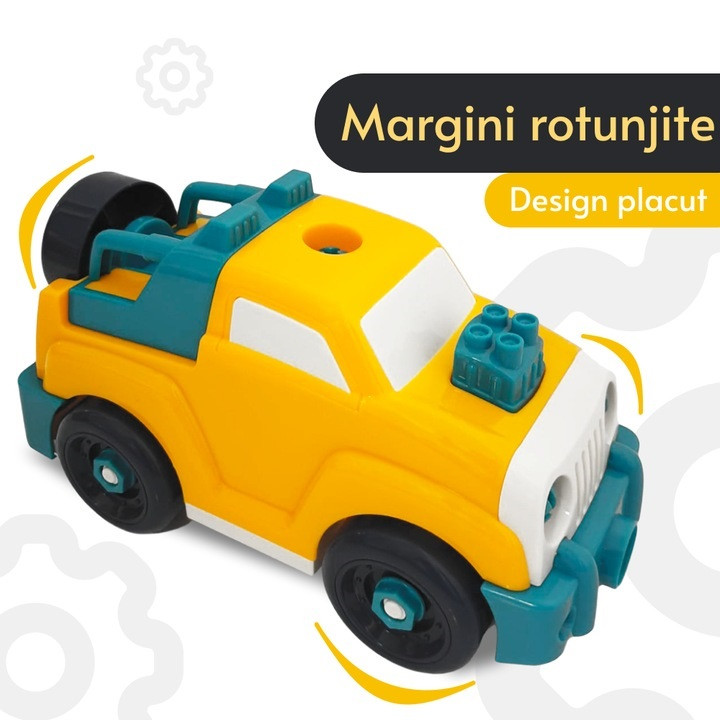 Jucarie masinuta SUV demontabila Echipa Istetilor, cheie si surubelnita inclusa, 21.5 x 12 x 10.5 cm — 6