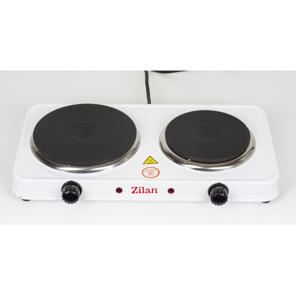 Plita electrica dubla ZLN-2180, 49 x 30 x 9 cm, 2500W, termostat reglabil, alba — varianta 3