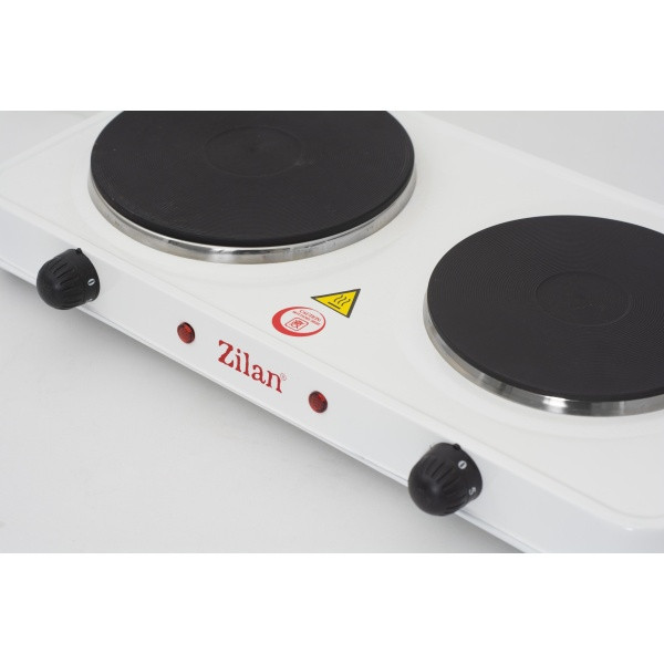 Plita electrica dubla ZLN-2180, 49 x 30 x 9 cm, 2500W, termostat reglabil, alba — varianta 4