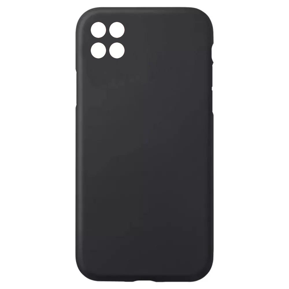Husa Samsung Galaxy A22 5G Luxury Silicone, catifea in interior, protectie camere, negru