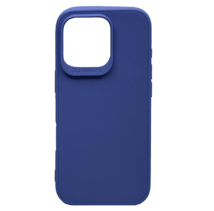Husa protectie Apple iPhone 16 Pro Max, Matt TPU My Choice, silicon moale, albastru inchis
