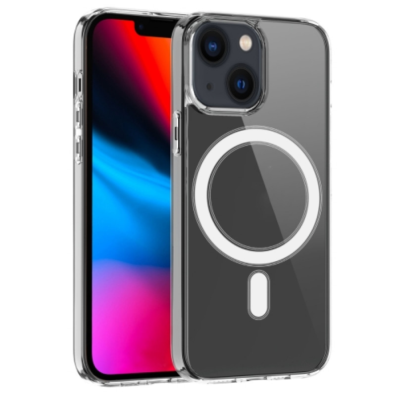 Husa de protectie Apple iPhone 12, compatibila MagSafe, transparenta