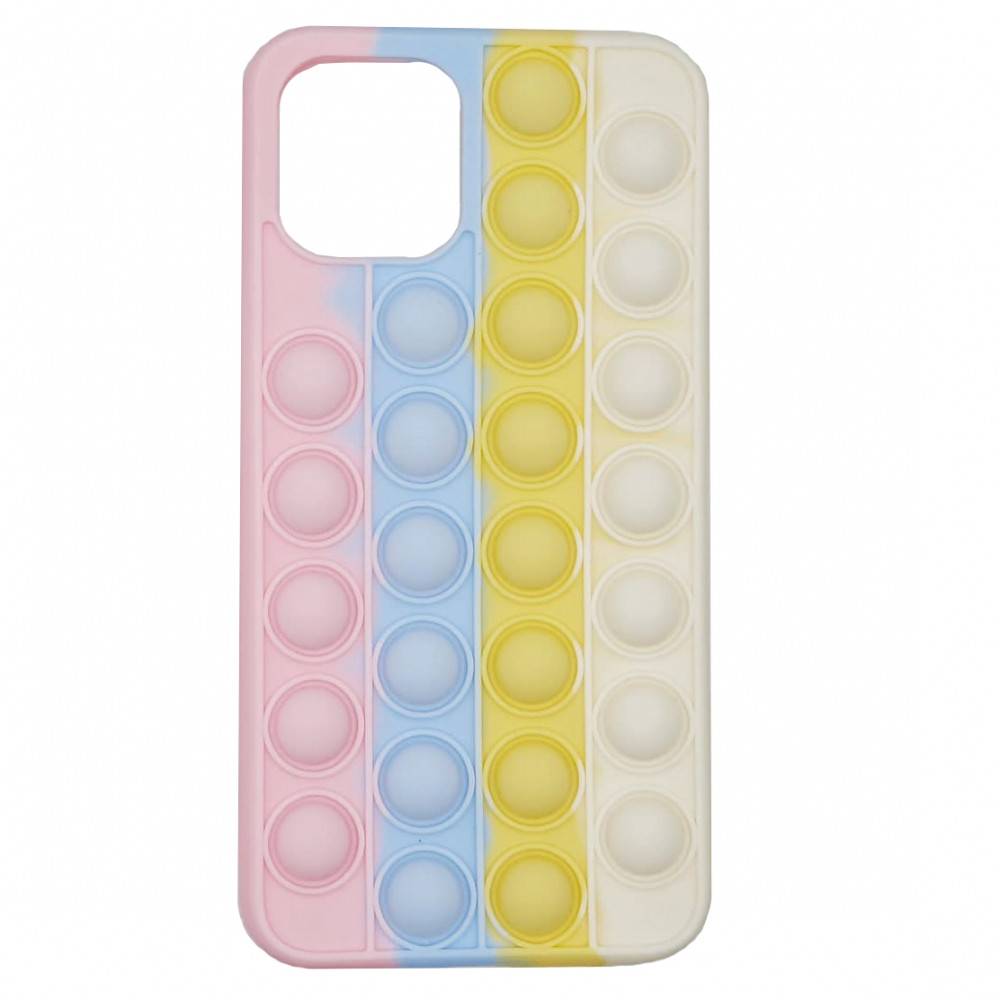 Husa antistres Pop It! pentru Apple iPhone 12 / 12 Pro, multicolora, model 4