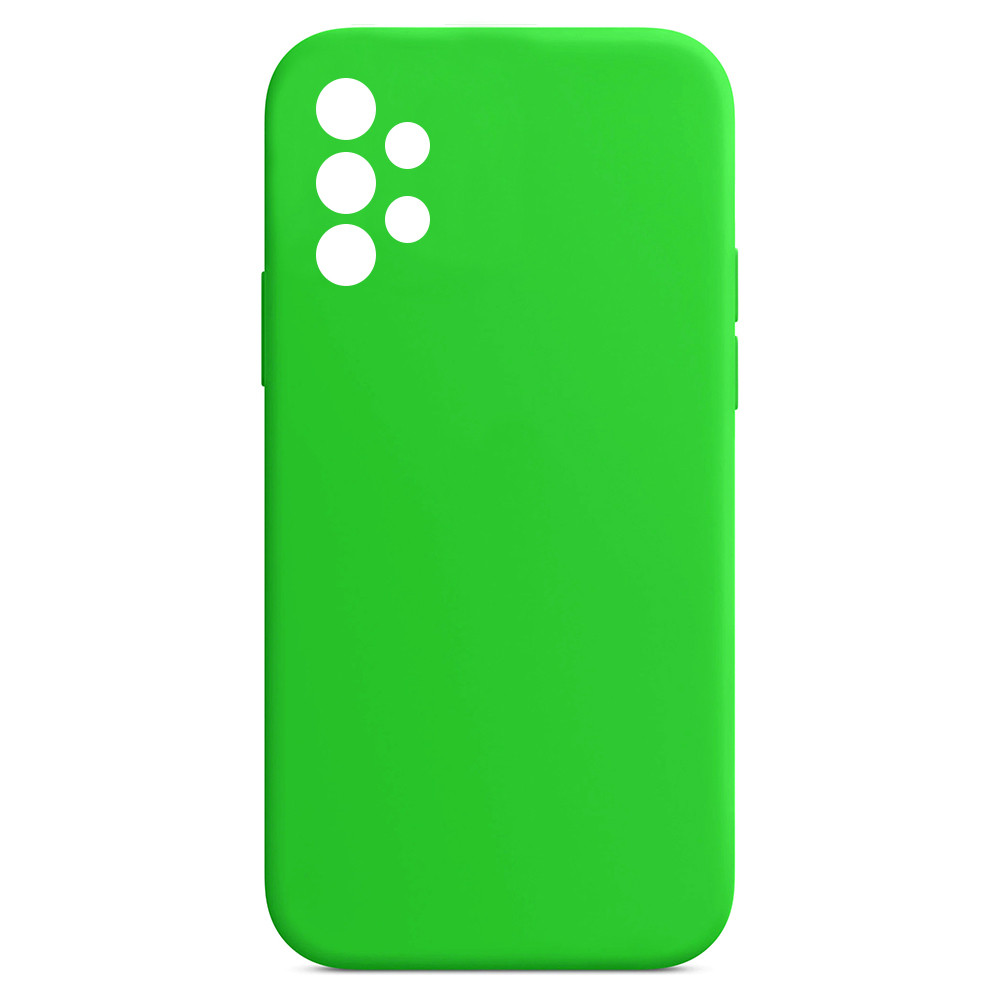 Husa Samsung Galaxy A13 4G Luxury Silicone, catifea in interior, protectie camere, verde neon