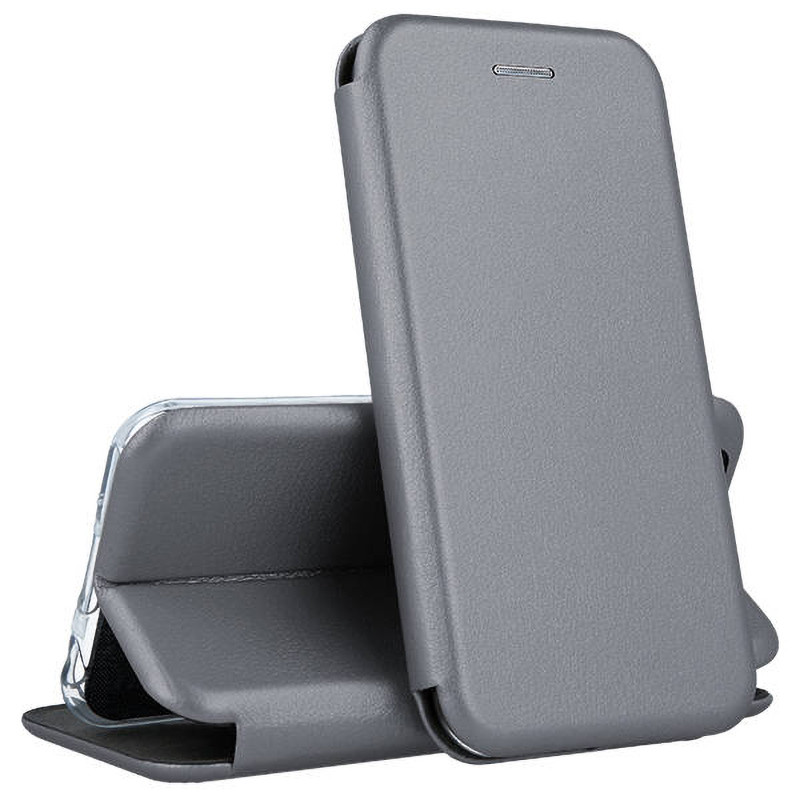 Husa protectie Oppo Reno13F 5G, Prestige Book, inchidere magnetica, argintie