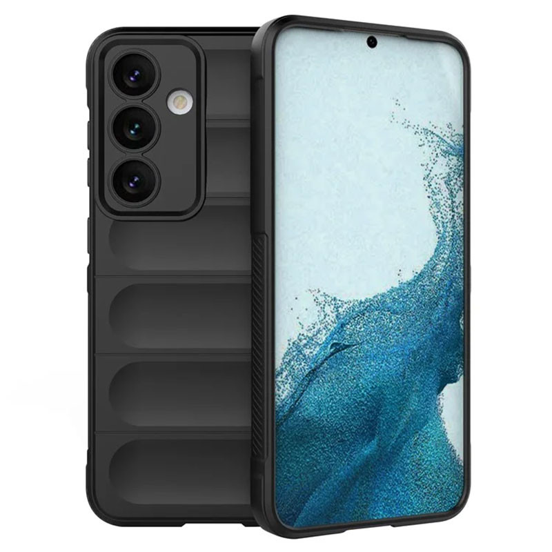 Husa Samsung Galaxy A05s, Wave Silicone, protectie camera, catifea in interior, night black