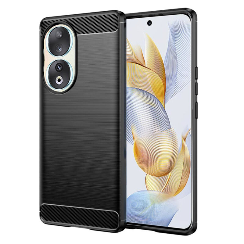 Husa protectie Honor 90 5G, Carbon Stripe, 2 mm, neagra
