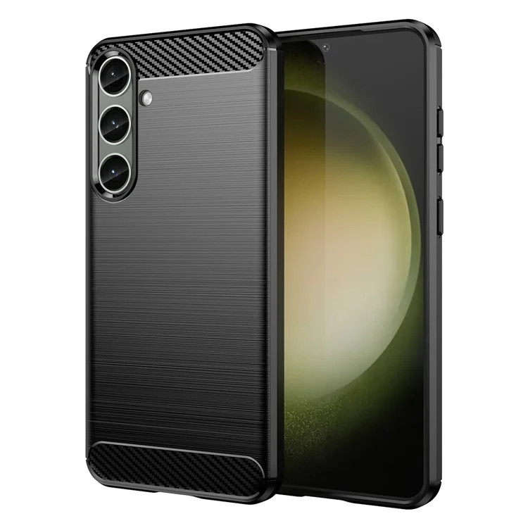 Husa Samsung Galaxy S25 Plus, Carbon Stripe, 2 mm, neagra