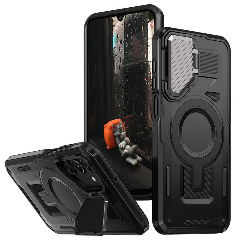 Husa Samsung Galaxy A25, Armor MagCase, CamBracket, neagra