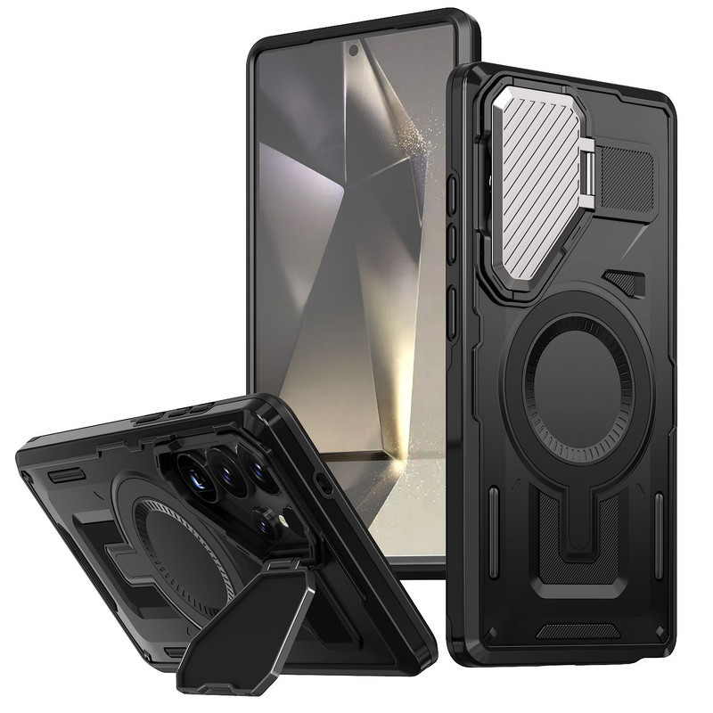 Husa Samsung Galaxy S25, Armor MagCase, CamBracket, neagra