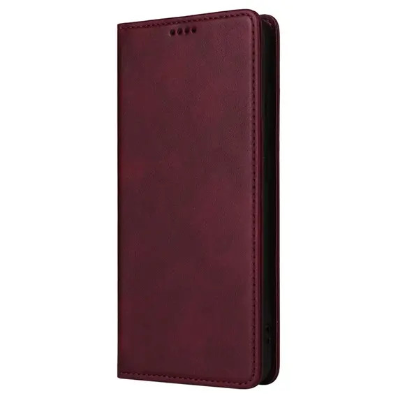 Husa Samsung Galaxy A17, Elegant Book Case, inchidere magnetica, rosu burgundy