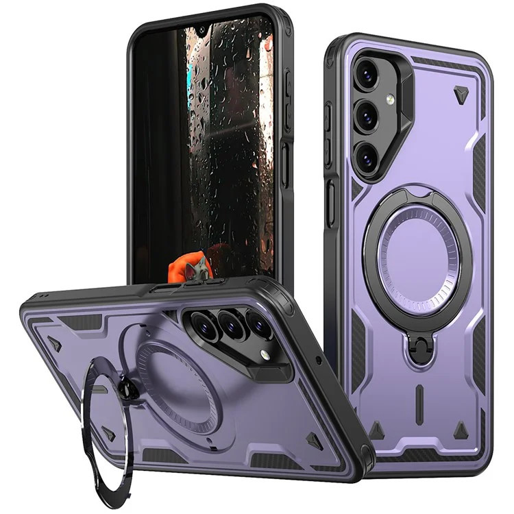 Husa Samsung Galaxy A26, Hybrid Armor MagRing, inel rotativ, mov