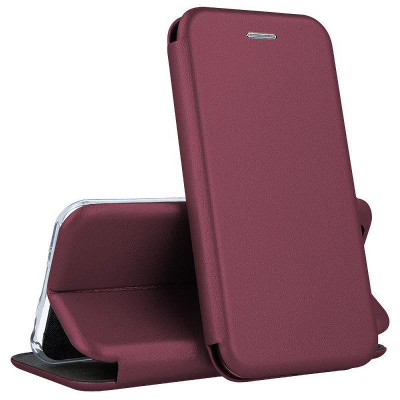 Husa protectie Xiaomi 14T, Prestige Book, inchidere magnetica, visiniu